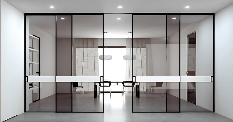 Redefining Office Flow with Secure Sliding Glass